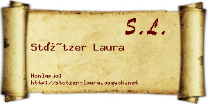 Stötzer Laura névjegykártya